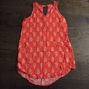 Old Navy Red Paisley Shift Dress Large